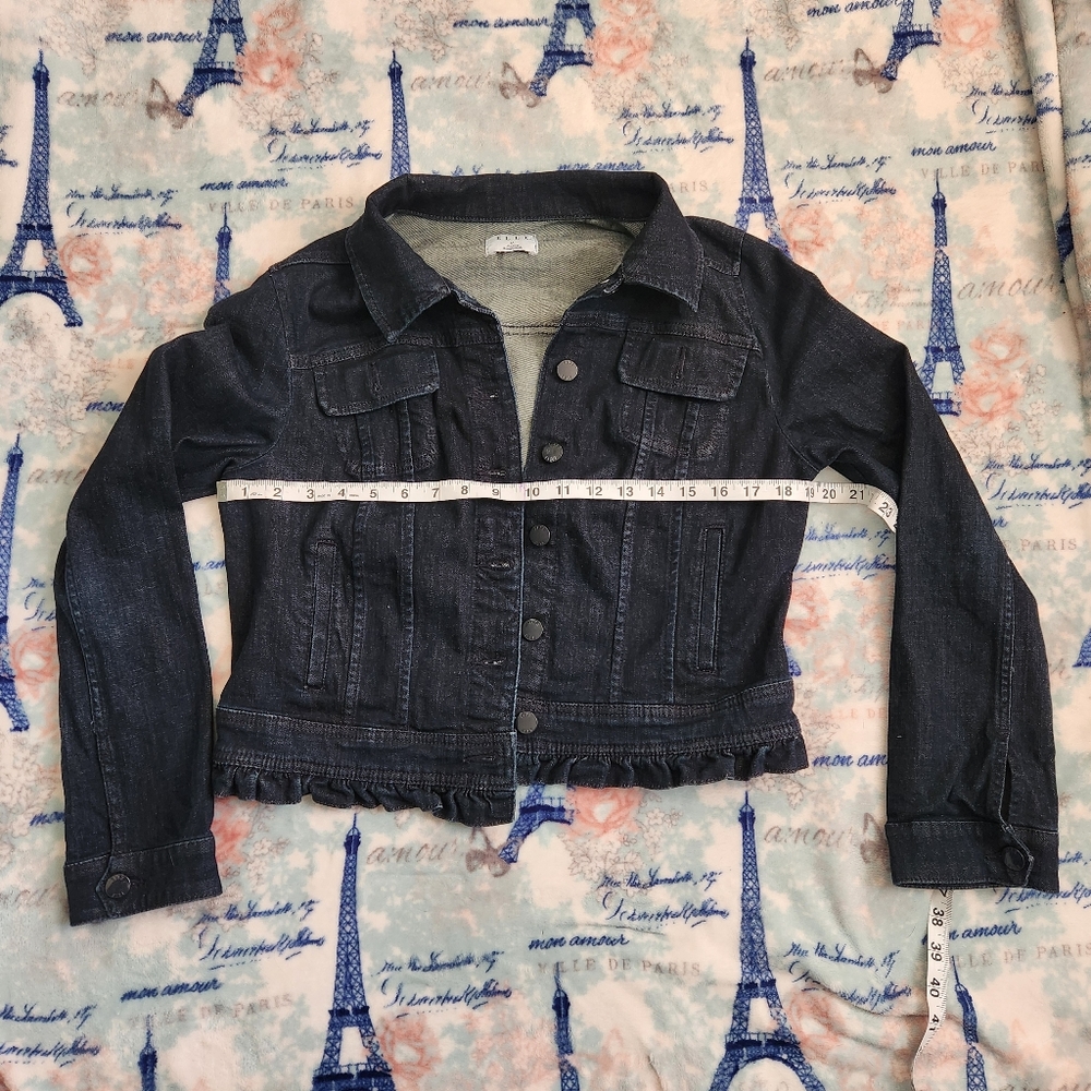 Elle Denim Jacket with Ruffle Detail